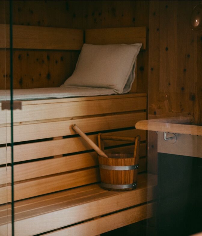 Private Sauna in der Luxuslodge