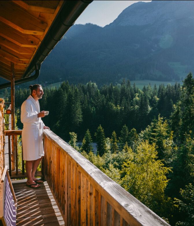 Terrasse der Luxuslodge