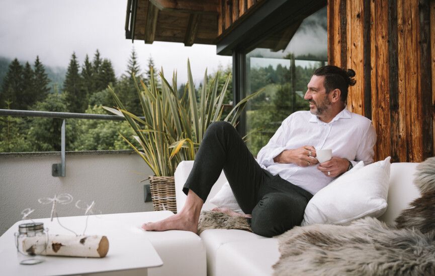 Vorhang in der Luxuslodge