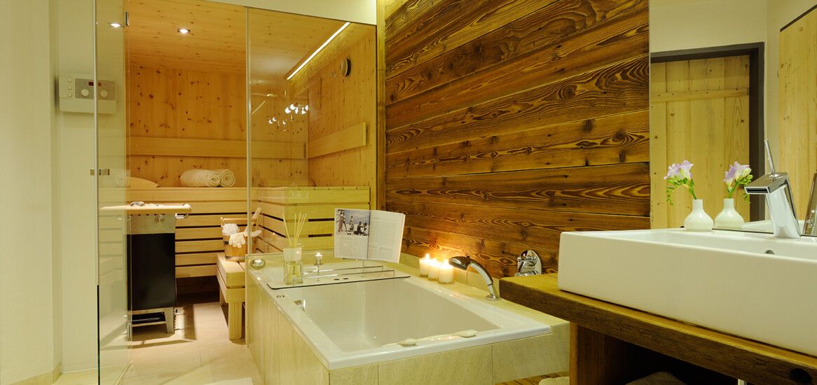 Chalet Mahdalm Badezimmer und Sauna