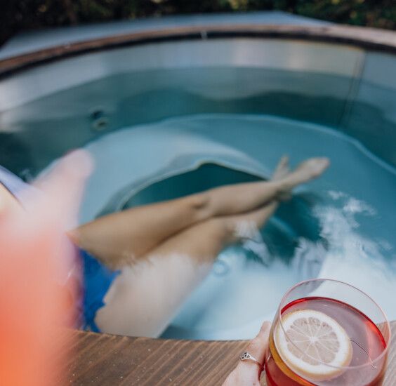 Pärchen im Hot Tub